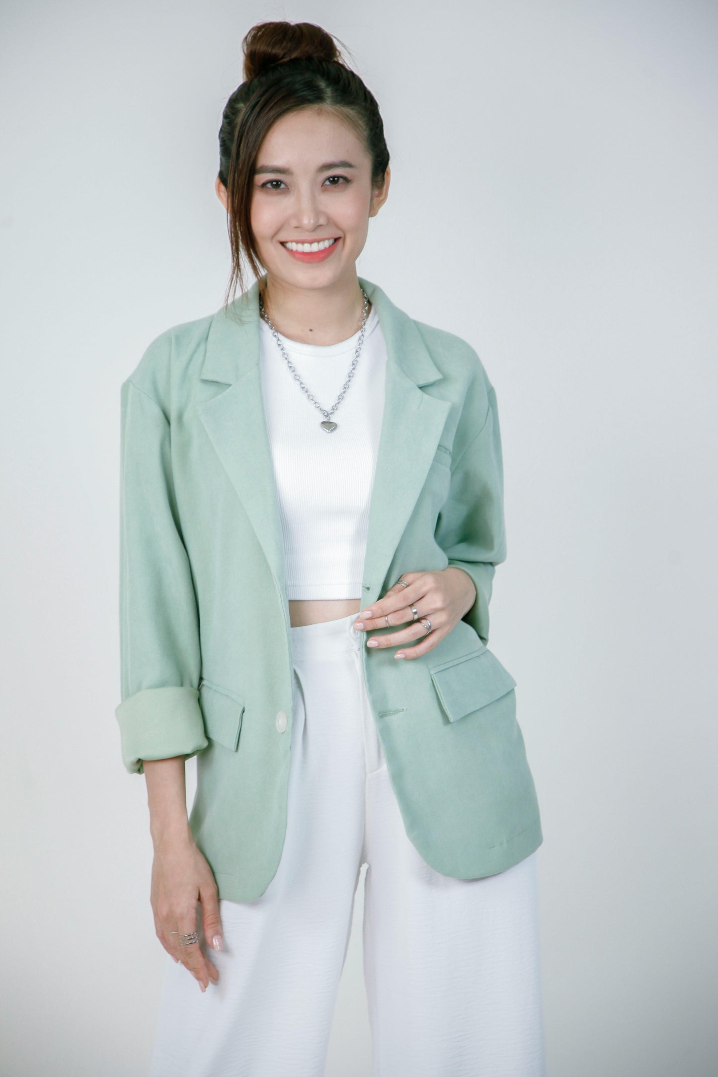 Blazer vert menthe femme
